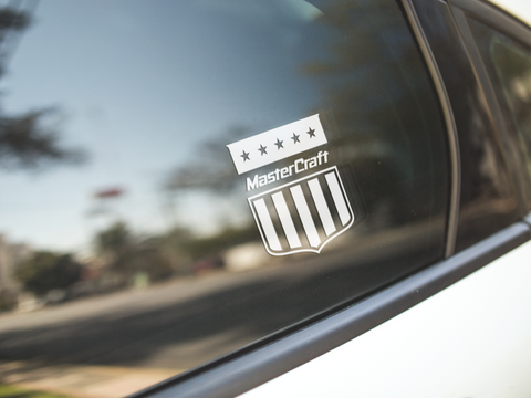 MasterCraft Shield Decal White 3.5"